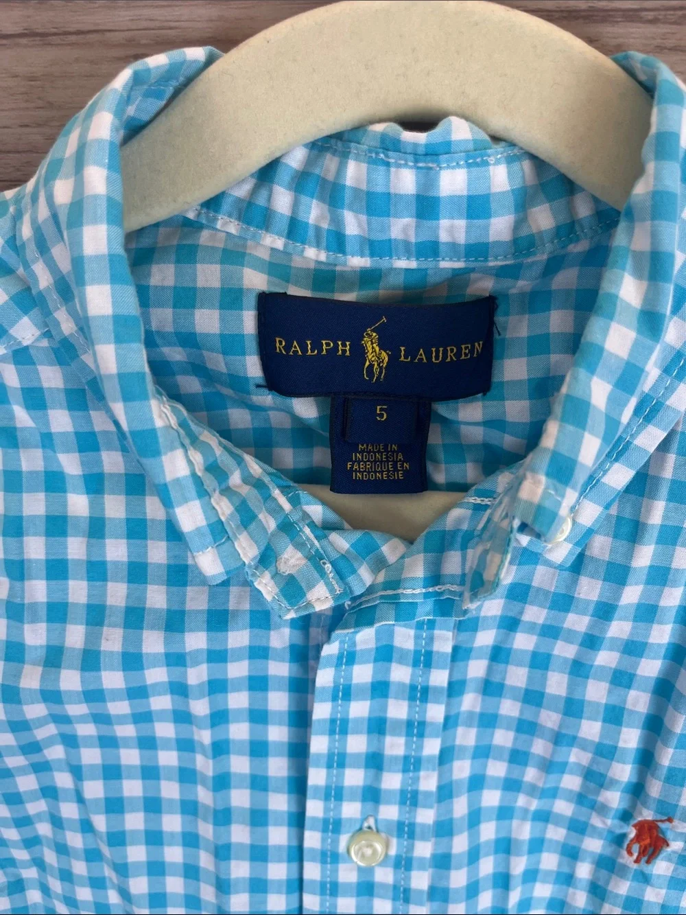 Boy's Polo Ralph Lauren 100% Cotton Gingham Button-Down Shirt Back to School